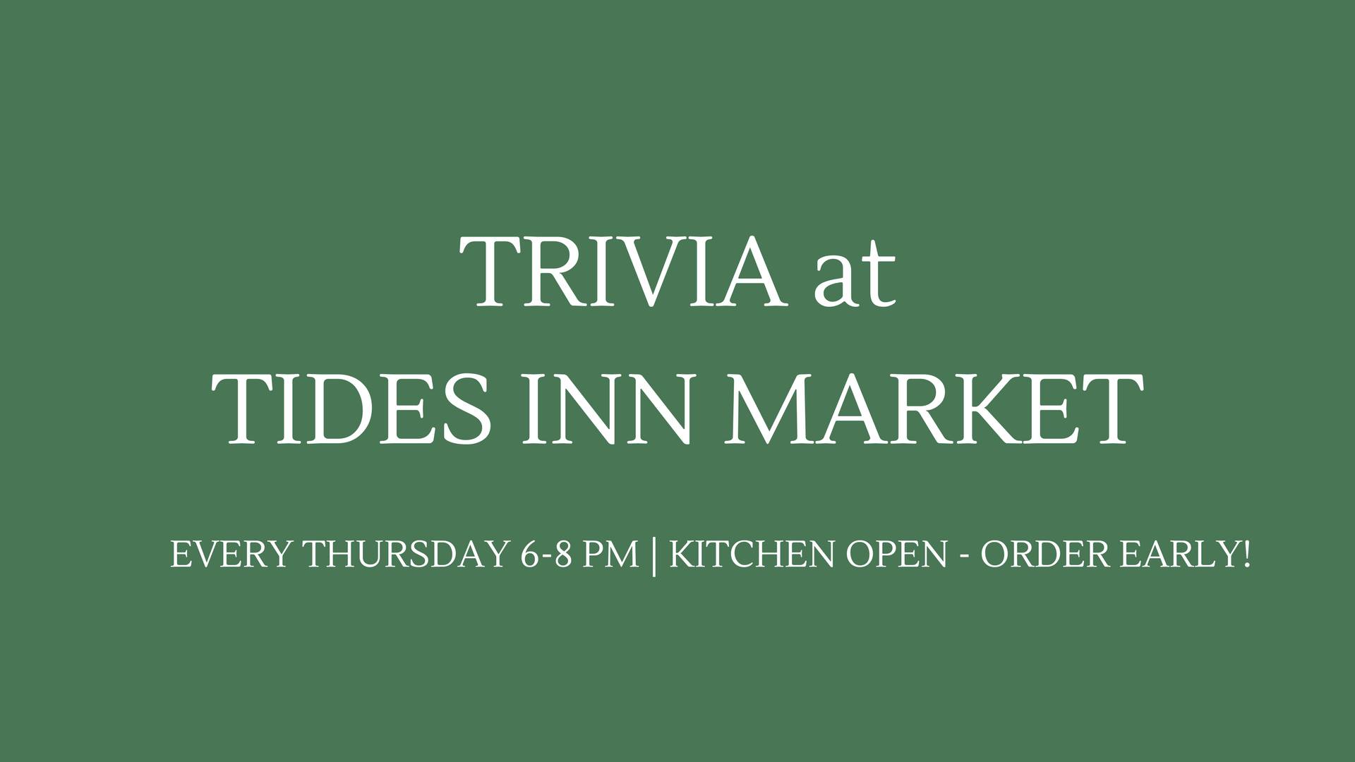 Thursday Trivia at Tides Inn
