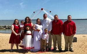 colonial beach wedding