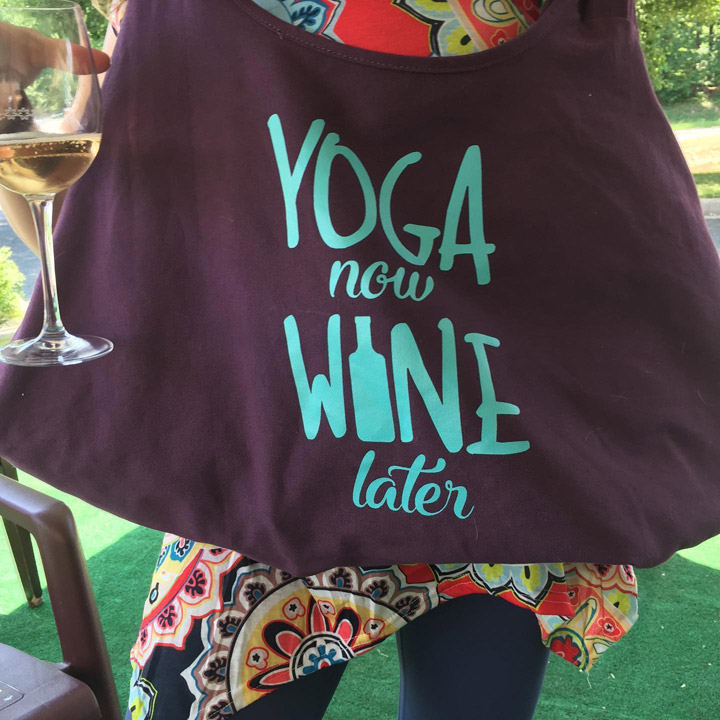 yoga & wine